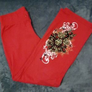 Vintage Juniors South Pole Sweat Pants Red Large